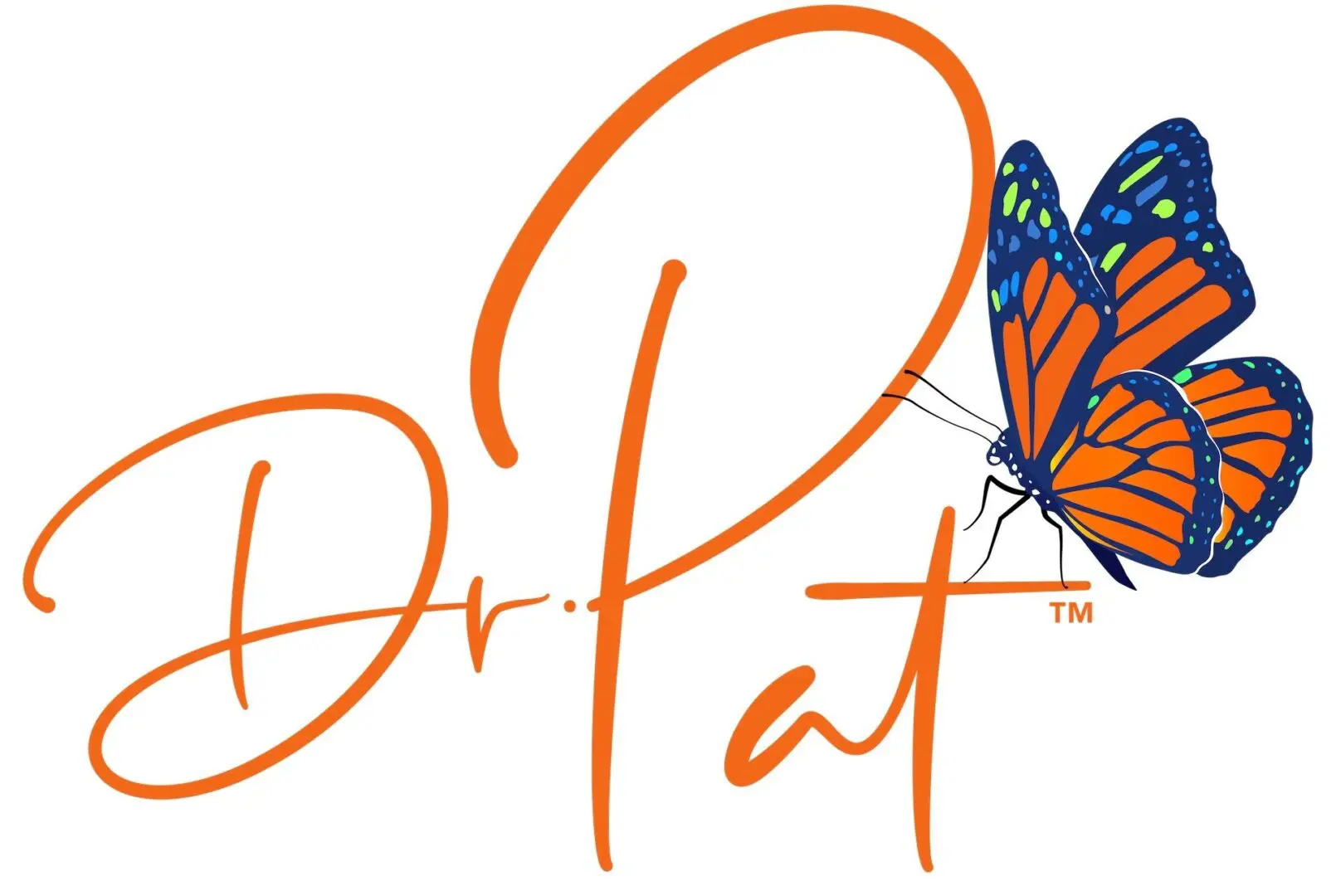 A butterfly with the word dr. Pat written in front of it